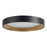 Kuzco Nix 9" Black Dimmable LED Flush Mount, Black/Gold