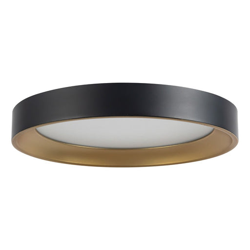 Kuzco Nix 9" Black Dimmable LED Flush Mount, Black/Gold