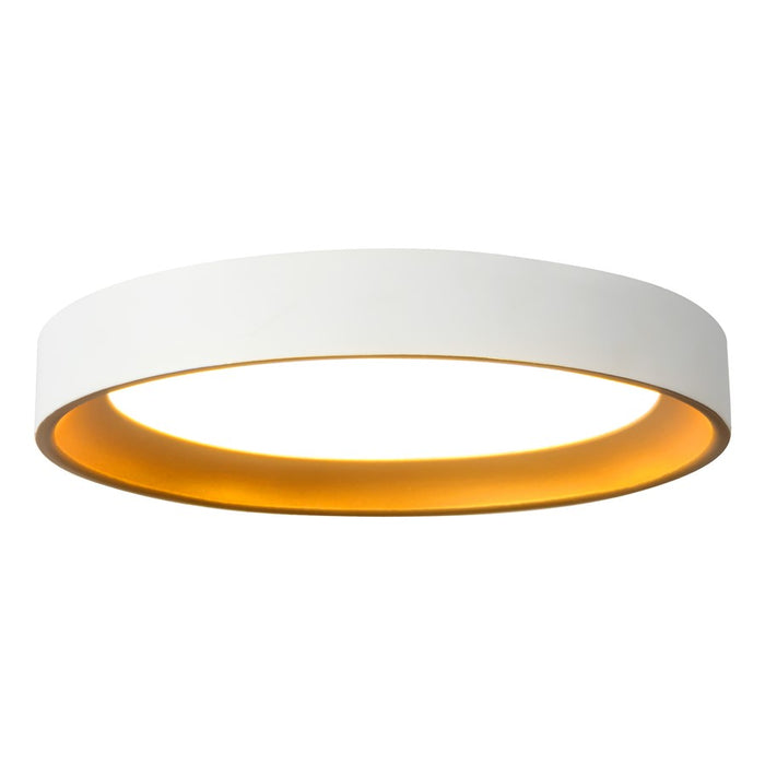 Kuzco Nix 9" Wht Dim LED Flush Mount, Wht/Gold - FM0702609WHGD