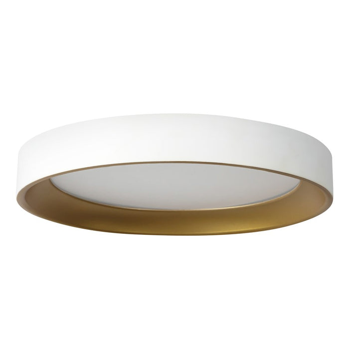 Kuzco Nix 9" Wht Dimmable LED Flush Mount, White/Gold