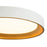 Kuzco Nix 9" Wht Dimmable LED Flush Mount, White/Gold