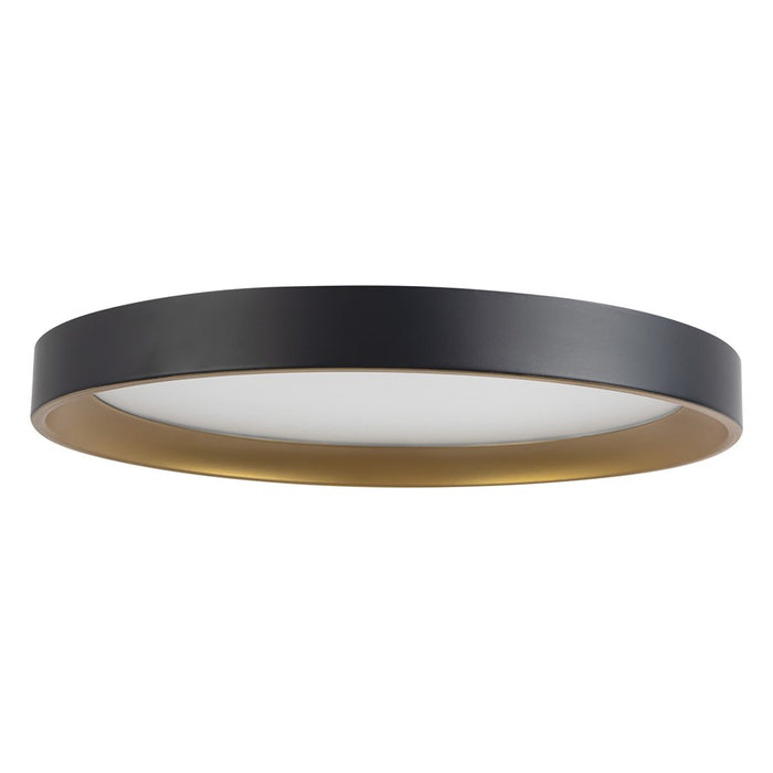 Kuzco Nix 12" Black Dimmable LED Flush Mount, Black/Gold