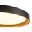 Kuzco Nix 12" Black Dimmable LED Flush Mount, Black/Gold