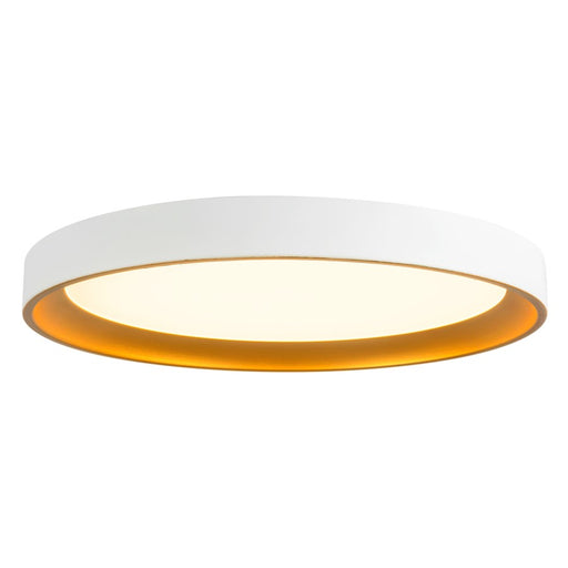Kuzco Nix 12" Wht Dim LED Flush Mount, Wht/Gold - FM0702612WHGD