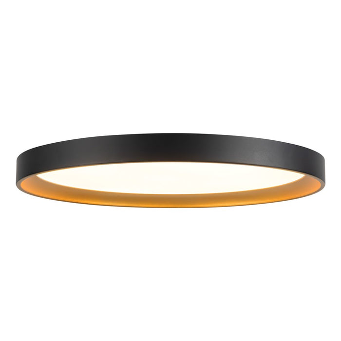 Kuzco Nix 15" Blk Dim LED Flush Mount, Blk/Gold - FM0702615BKGD