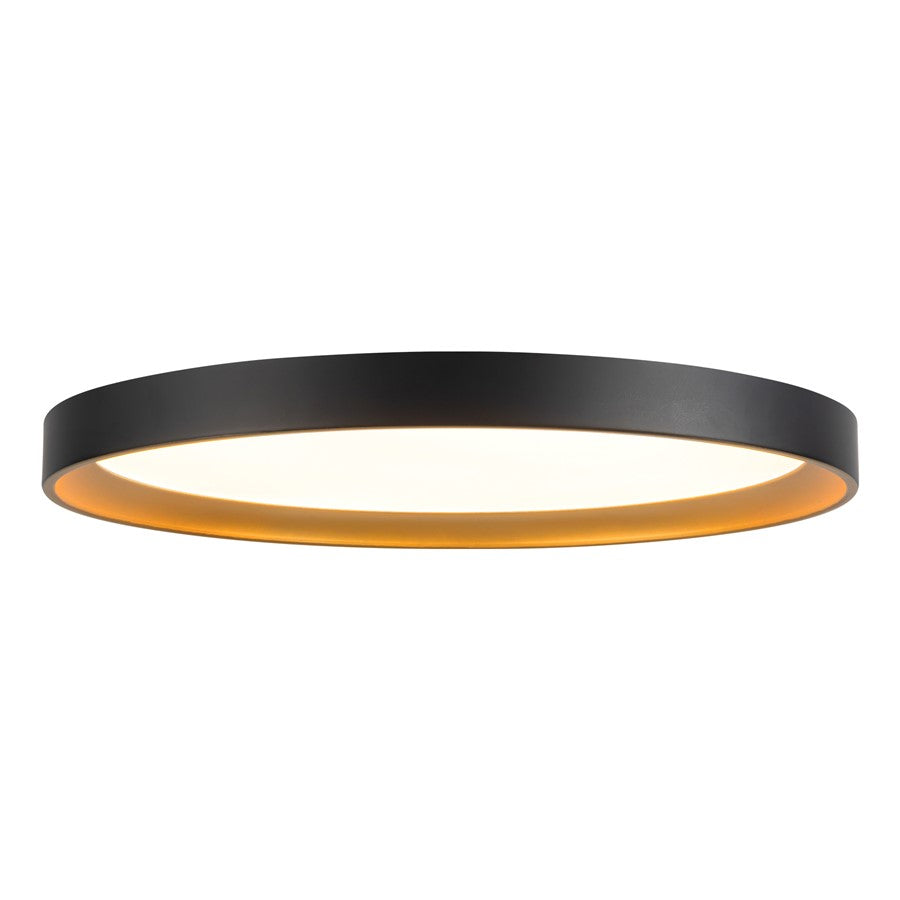 Kuzco Nix 15" Blk Dim LED Flush Mount, Blk/Gold - FM0702615BKGD