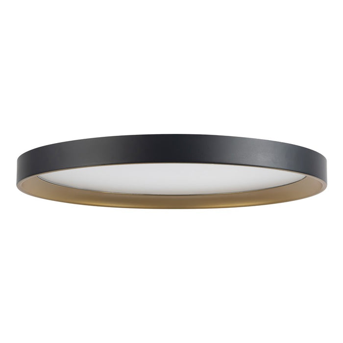 Kuzco Nix 15" Black Dimmable LED Flush Mount, Black/Gold