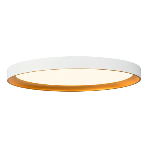Kuzco Nix 15" Wht Dim LED Flush Mount, Wht/Gold - FM0702615WHGD