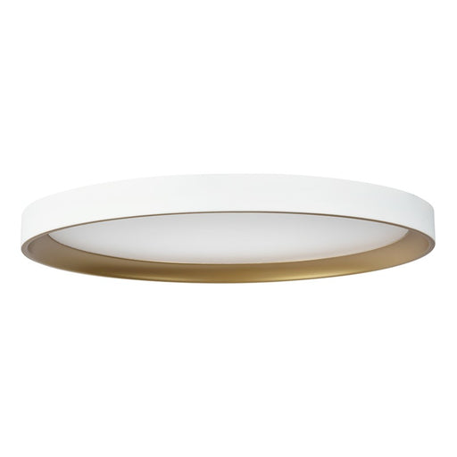 Kuzco Nix 15" Wht Dimmable LED Flush Mount, White/Gold