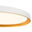 Kuzco Nix 15" Wht Dimmable LED Flush Mount, White/Gold