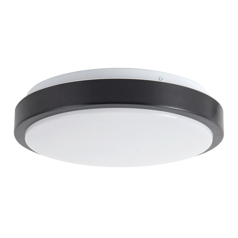 Kuzco Yanis 12" Black Dimmable LED Flush Mount, Black