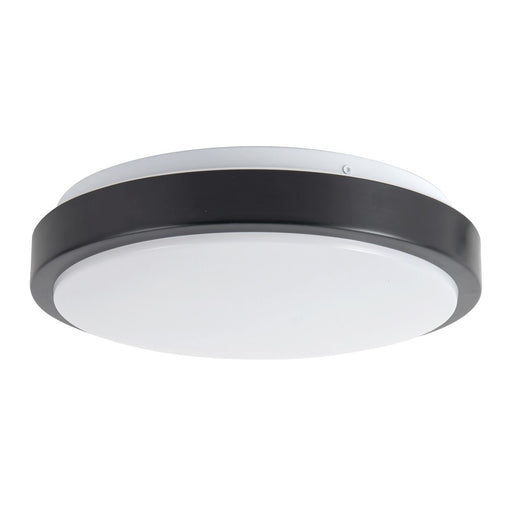 Kuzco Yanis 12" Black Dimmable LED Flush Mount, Black