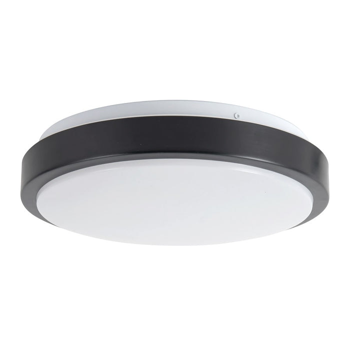Kuzco Yanis 12" Black Dimmable LED Flush Mount, Black