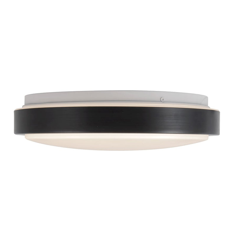 Kuzco Yanis 12" Black Dimmable LED Flush Mount, Black