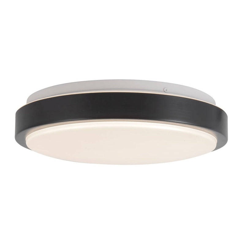 Kuzco Yanis 12" Black Dimmable LED Flush Mount, Black