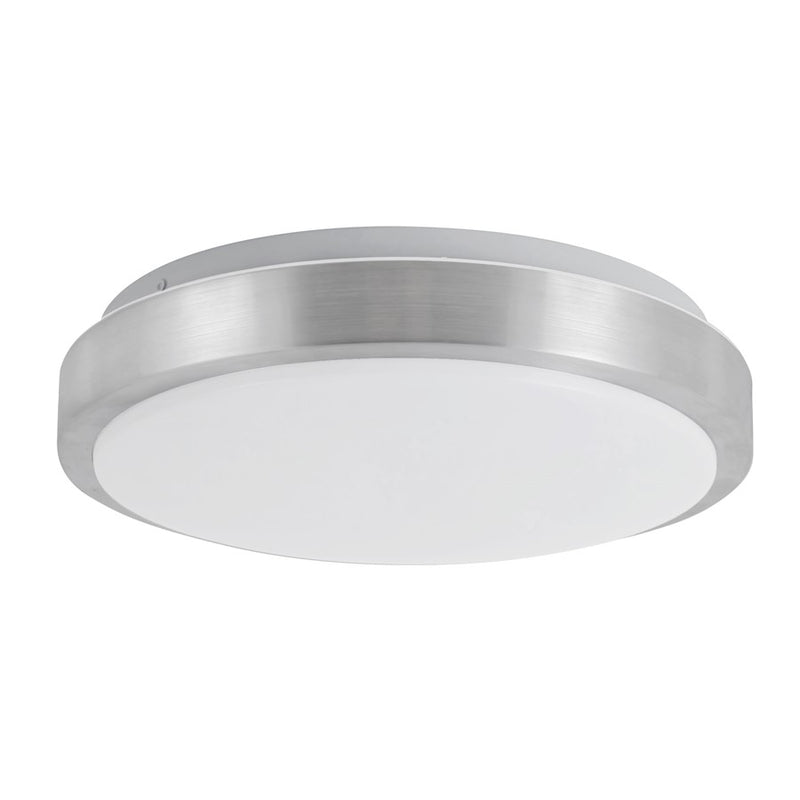 Kuzco Yanis 12" Brushed Nickel Dimmable LED Flush Mount, Brushed Nickel