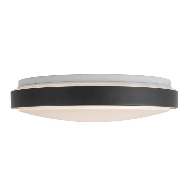 Kuzco Yanis 16" Black Dimmable LED Flush Mount, Black