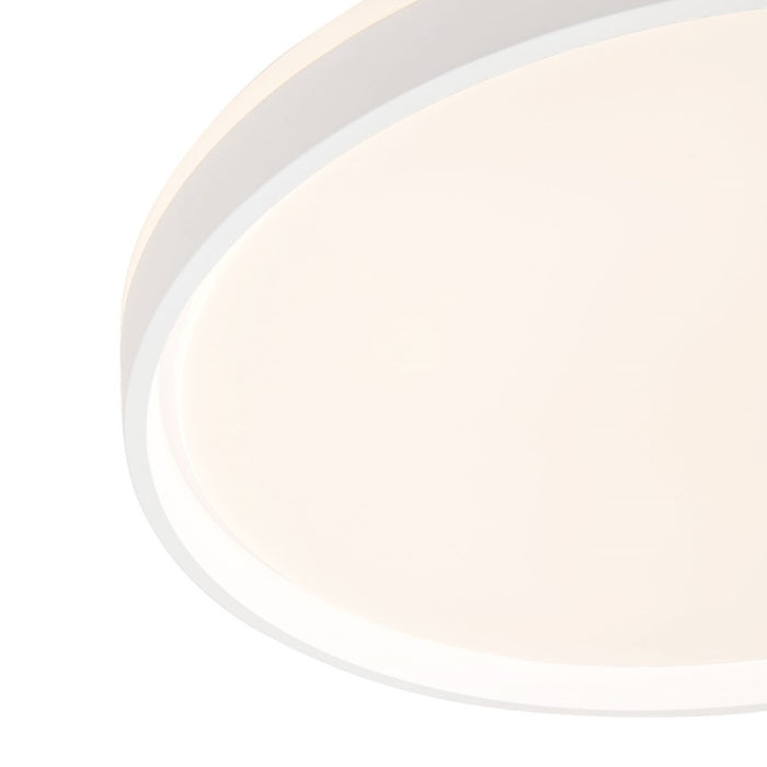 Kuzco Beanie 19" Wht Dimmable LED Flush Mount, White