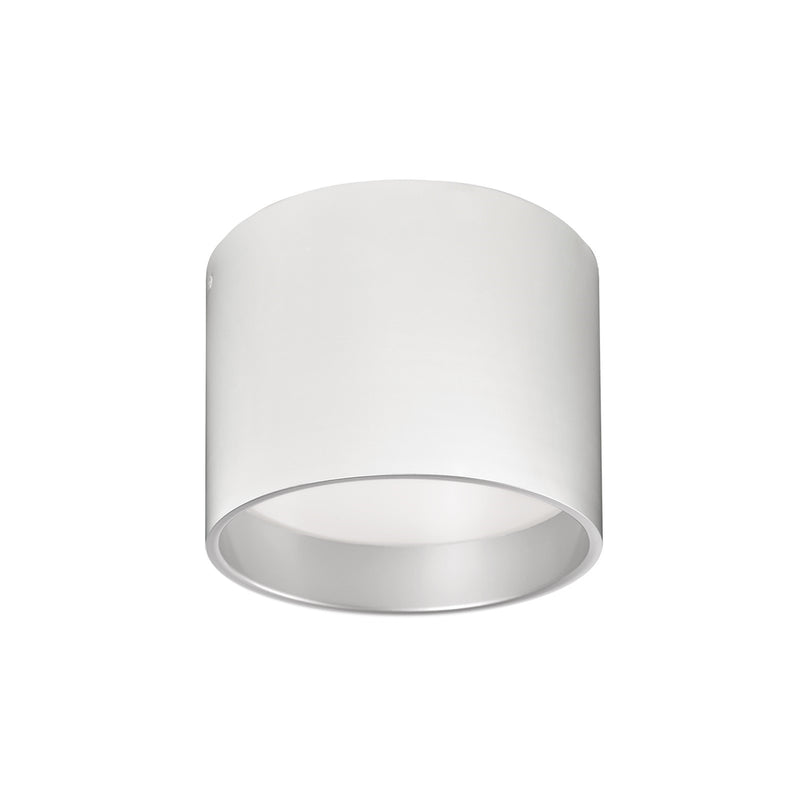 Kuzco Mousinni 10in 1-Light Flush Mount | Modern White Metal and White Acrylic Diffuser | Bedroom & Hallway Ceiling Light | Model FM11410-WH