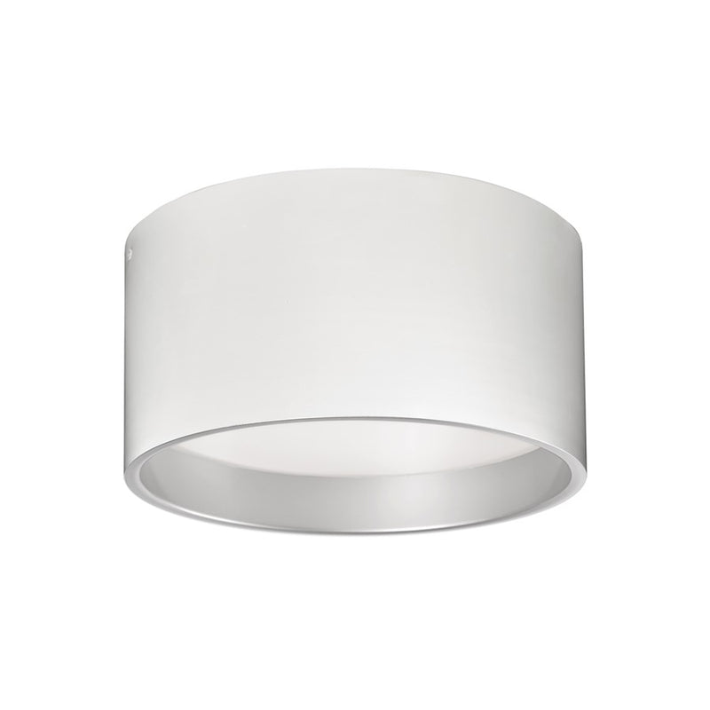 Kuzco Mousinni 14in 1-Light LED Flush Mount | Modern White and White Acrylic Diffuser | Bedroom & Hallway Ceiling Light | 1600lm | Model FM11414-WH