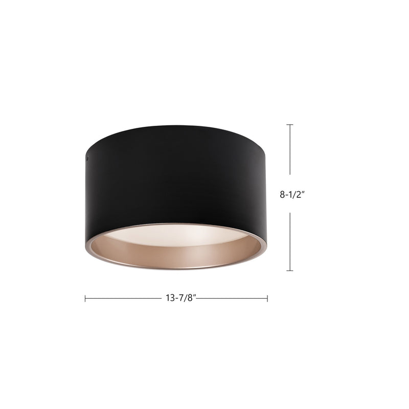 Kuzco Mousinni 14in 1-Light LED Flush Mount | Modern White and White Acrylic Diffuser | Bedroom & Hallway Ceiling Light | 1600lm | Model FM11414-WH