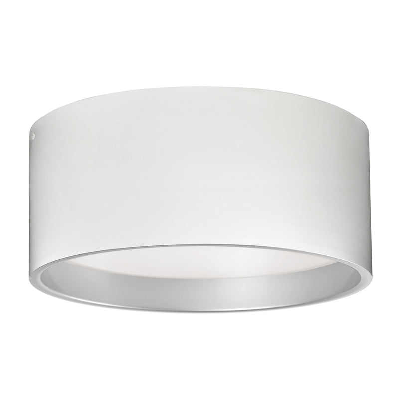 Kuzco Mousinni 18in LED Flush Mount | White Metal and White Acrylic Diffuser | Bedroom & Hallway Ceiling Light | 4000lm 3000K | Model FM11418-WH