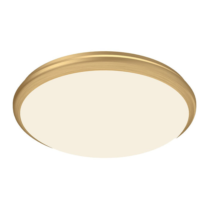 Kuzco Malta 15" LED Flush Mount, Brushed Gold/Opal Glass - FM1515-BG-5CCT