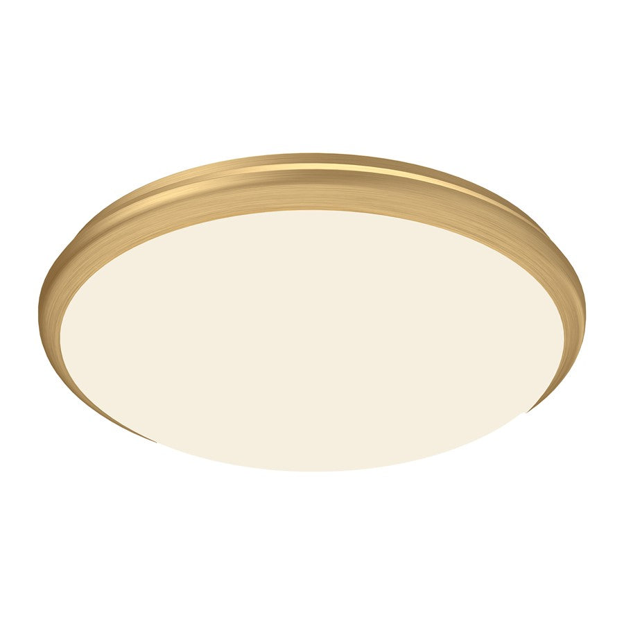 Kuzco Malta 15" LED Flush Mount, Brushed Gold/Opal Glass - FM1515-BG-5CCT