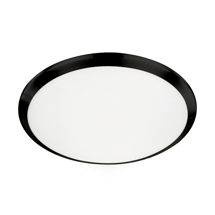 Kuzco Malta 15" LED Flush Mount, Black/Opal Glass - FM1515-BK-5CCT