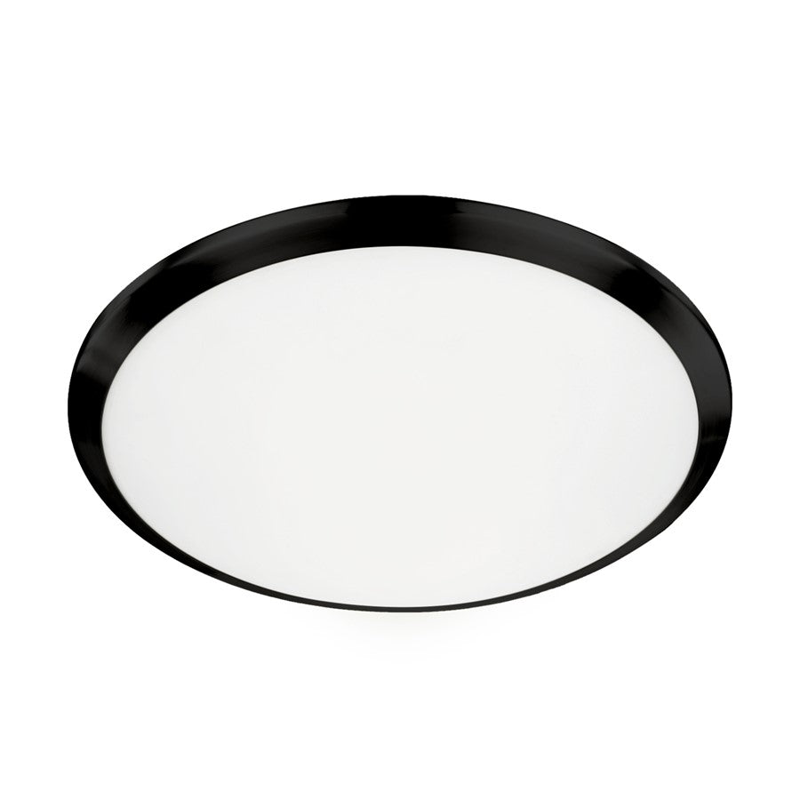 Kuzco Malta 15" LED Flush Mount, Black/Opal Glass - FM1515-BK-5CCT