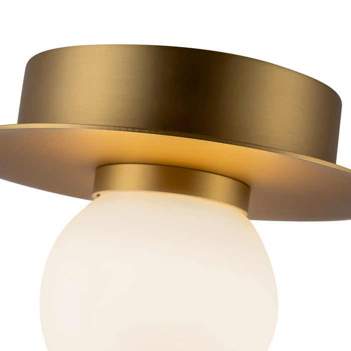 Kuzco Elixir 6" LED Flush Mount, Brushed Gold/Steel Shade