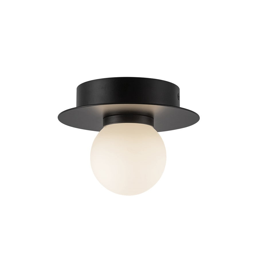 Kuzco Elixir 6" LED Flush Mount, Black/Steel Shade - FM15506-BK-UNV