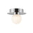 Kuzco Elixir 6" LED Flush Mount, Chrome/Steel Shade - FM15506-CH-UNV