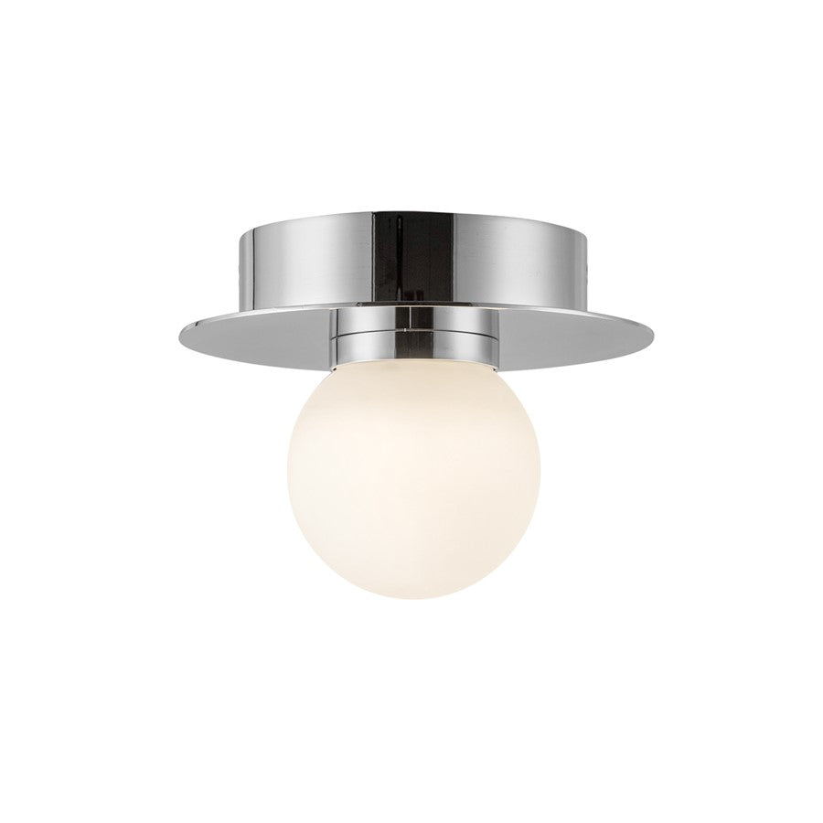 Kuzco Elixir 6" LED Flush Mount, Chrome/Steel Shade - FM15506-CH-UNV
