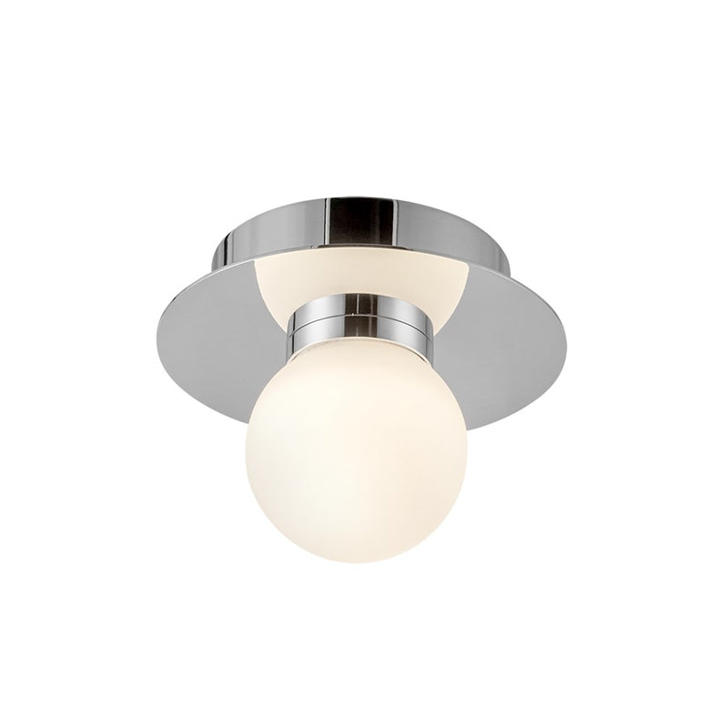 Kuzco Elixir 6" LED Flush Mount, Chrome/Steel Shade