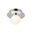 Kuzco Elixir 6" LED Flush Mount, Chrome/Steel Shade