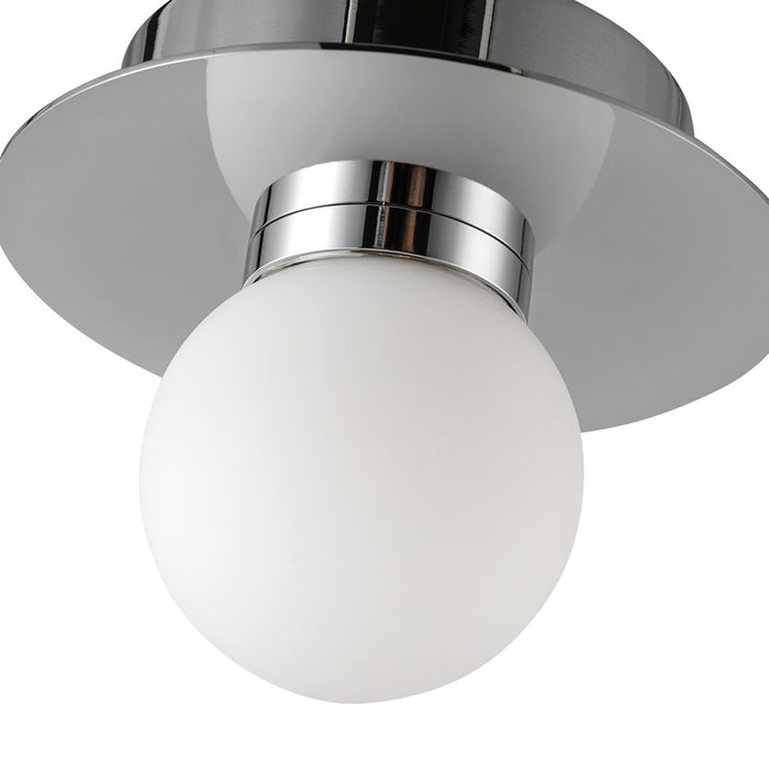Kuzco Elixir 6" LED Flush Mount, Chrome/Steel Shade