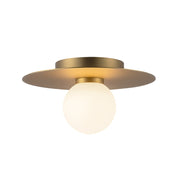 Kuzco Elixir 10" LED Flush Mount, Brushed Gold/Steel Shade - FM15510-BG-UNV