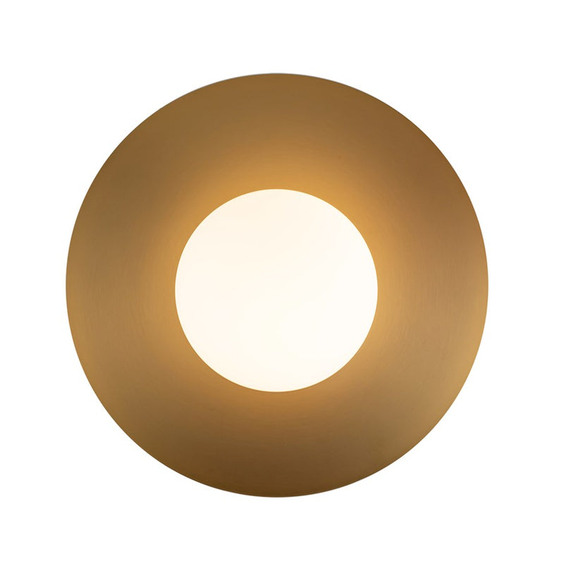 Kuzco Elixir 10" LED Flush Mount, Brushed Gold/Steel Shade