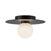 Kuzco Elixir 10" LED Flush Mount, Black/Steel Shade - FM15510-BK-UNV