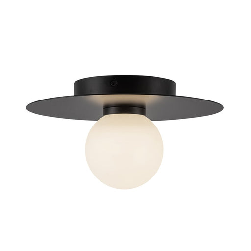 Kuzco Elixir 10" LED Flush Mount, Black/Steel Shade - FM15510-BK-UNV