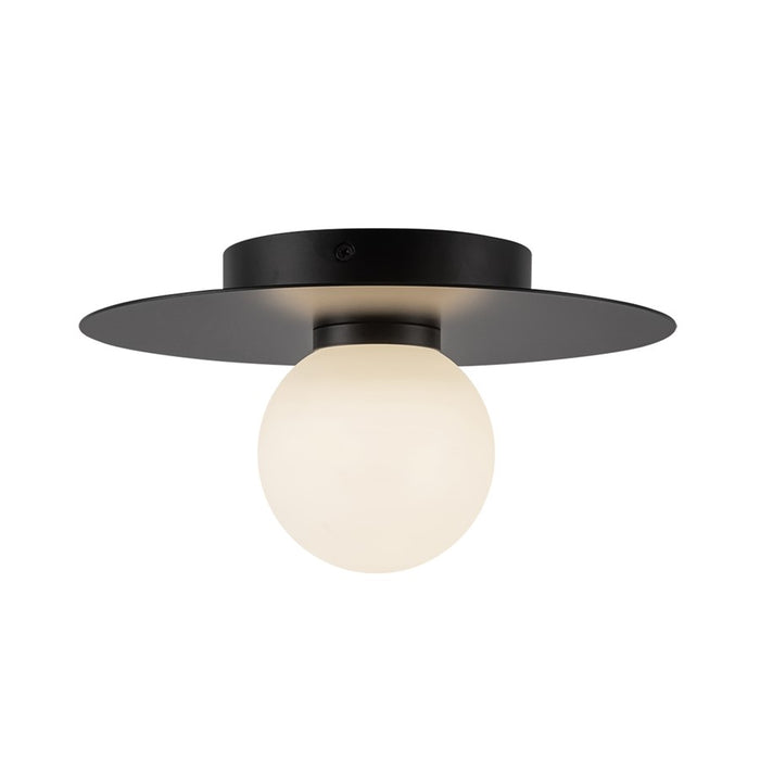 Kuzco Elixir 10" LED Flush Mount, Black/Steel Shade - FM15510-BK-UNV