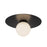 Kuzco Elixir 10" LED Flush Mount, Black/Steel Shade