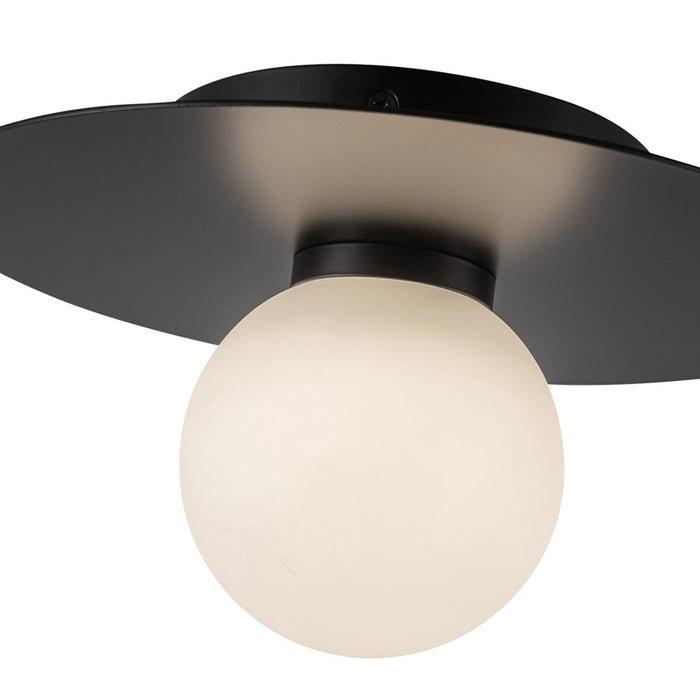 Kuzco Elixir 10" LED Flush Mount, Black/Steel Shade