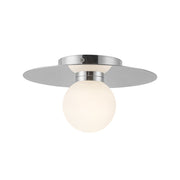 Kuzco Elixir 10" LED Flush Mount, Chrome/Steel Shade - FM15510-CH-UNV