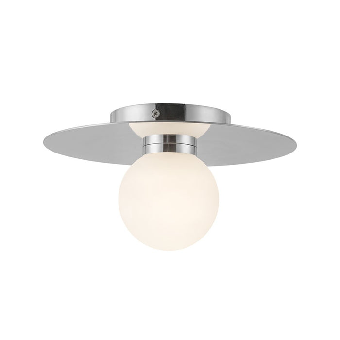Kuzco Elixir 10" LED Flush Mount, Chrome/Steel Shade - FM15510-CH-UNV