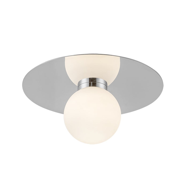 Kuzco Elixir 10" LED Flush Mount, Chrome/Steel Shade