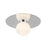 Kuzco Elixir 10" LED Flush Mount, Chrome/Steel Shade