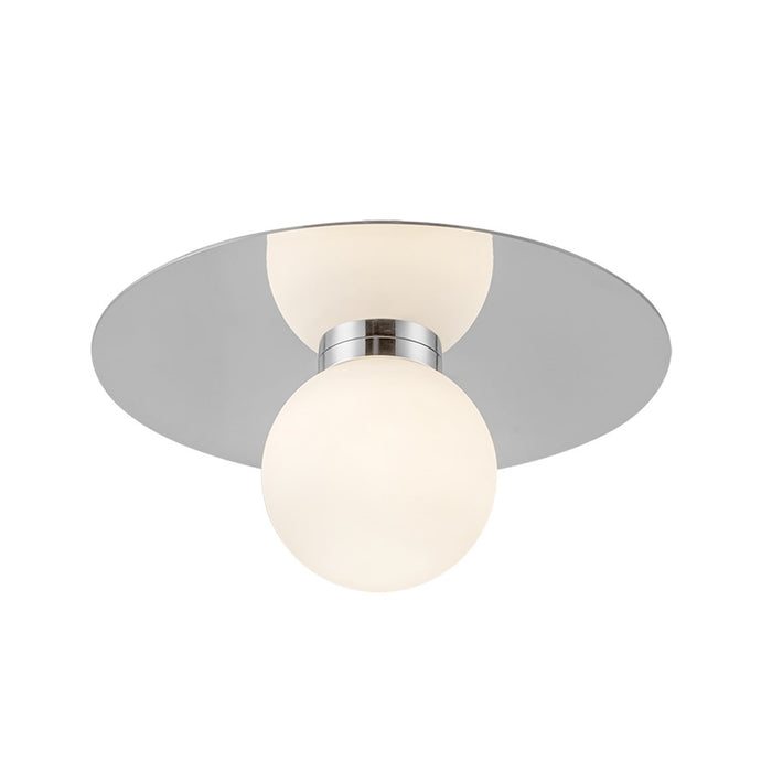 Kuzco Elixir 10" LED Flush Mount, Chrome/Steel Shade