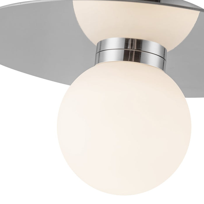 Kuzco Elixir 10" LED Flush Mount, Chrome/Steel Shade
